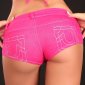 Sexy Hotpants Jeans-Look mit Zipper Gogo Club Pink 36 (M)
