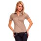 Elegant short-sleeved blouse brown UK 10