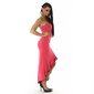 Sexy Bandeau Latino-Kleid Tanzkleid Salsa Pink/Schwarz