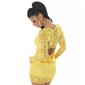 Elegant evening dress made of lace yellow