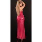 Edles Glamour Pailletten-Kleid Bandeau Abendkleid Pink 36