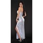 Glamour sequined dress bandeau evening dress white/silver UK 12
