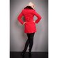 Precious luxury short coat with fake fur red UK 12 (L)