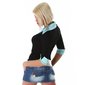 Precious two-in-one sweater black/turquoise UK 14