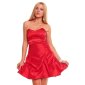 Precious satin mini dress evening dress red UK 8 (S)