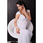 Elegantes Gala Abendkleid mit Glitzer-Effekten Weiß