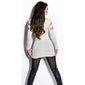Sexy Feinstrick-Pullover Longpulli mit Glitzer und Cut-Outs Weiß