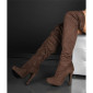 Sexy Overknee-Stiefel aus Samt Khaki EUR 35