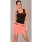 Elegant business mini skirt with chains coral UK 8