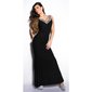 Divalike gala glamour evening dress with rhinestones black UK 10 (S)