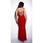 Divenhaftes bodenlanges Gala Glamour Abendkleid mit Strass Rot 36 (S)