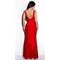 Adorable gala glamour evening dress gown with glass stones red
