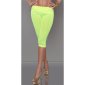Sexy leggings in Capri length neon-yellow Onesize (UK 8,10,12)