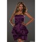 Noble strapless satin balloon dress bandeau dress purple