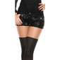 Sexy glamour stretch hot pants with sequins black