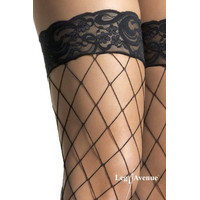 Sexy Leg Avenue thigh-high fence fishnet stockings with...