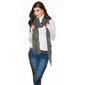 Cuddly XXL scarf with glitter and fringes grey