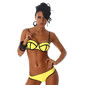 Sexy underwire bikini beachwear yellow-black