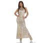 Exclusive glamour gala evening dress gown with sequins gold