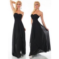 Noble floor-length strapless gown evening dress chiffon...
