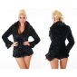 Noble teddy jacket made of super soft and cuddly fake fur black UK 16 (XL)