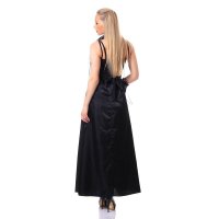 Glamorous gala evening dress gown with stole black