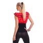 Sexy Latina top with frills and lacing red/black UK 12 (M)