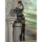 Hold-up Ballerina glamour nylon stockings with lace top black UK 12/14 (L/XL)