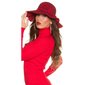 Trendy floppy hat in leopard look with ribbon leo-red
