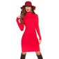 Trendy floppy hat in leopard look with ribbon leo-red