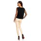 Elegant long-sleeved blouse shirt with meshed sleeves black