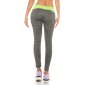 Sexy trackies sweatpants fitness yoga leggings grey-neon green
