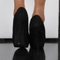 Elegante Pumps High Heels Plateau Schuhe aus Velours Schwarz