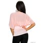 Elegant short-sleeved shirt with chiffon pink