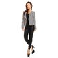 Waisted blazer jacket with houndstooth pattern black-white