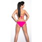 Sexy Neckholder Bikini zum Schnüren mit Pailletten Pink