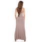 Langes Goddess-Look Maxi-Abendkleid mit Cut-Outs Cappuccino