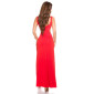 Long goddes look maxi evening dress with cut-outs red Onesize (UK 8,10,12)
