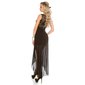Noble evening dress with lace and chiffon veil black