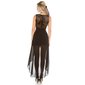 Noble evening dress with lace and chiffon veil black UK 8 (S)