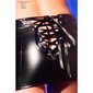 Sexy imitation leather miniskirt with lacing clubwear black