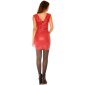 Sexy sleeveless mini dress made of imitation leather red