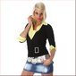 Precious two-in-one sweater black/yellow