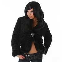 Preciuos fake fur jacket teddy jacket softy black