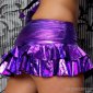 Sexy miniskirt wet look gogo purple (22 cm)