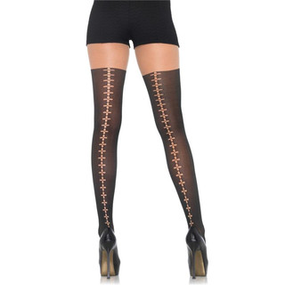 Sexy Leg Avenue nylon pantyhose in overknee look black/beige