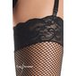 Sexy Leg Avenue fishnet stockings with lace top black Onesize
