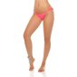 Sexy Brazilian cut bikini bottom panty to tie beachwear neon-coral UK 12 (M)