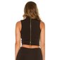 Sexy bauchfreies Crop Top mit tiefem Ausschnitt Schwarz