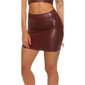Sexy miniskirt made of glossy wet look gogo clubwear wine-red UK 10 (S)